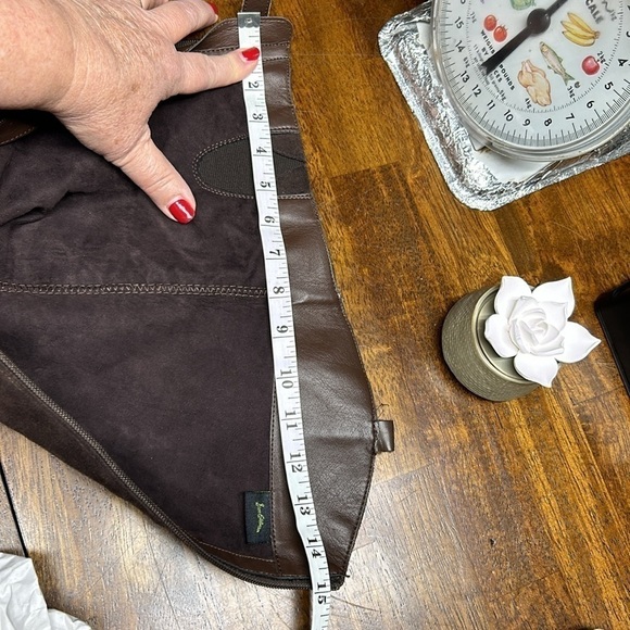 Sam Adelman knee high riding boots brown suede and leather low heel EUC - Picture 16 of 16